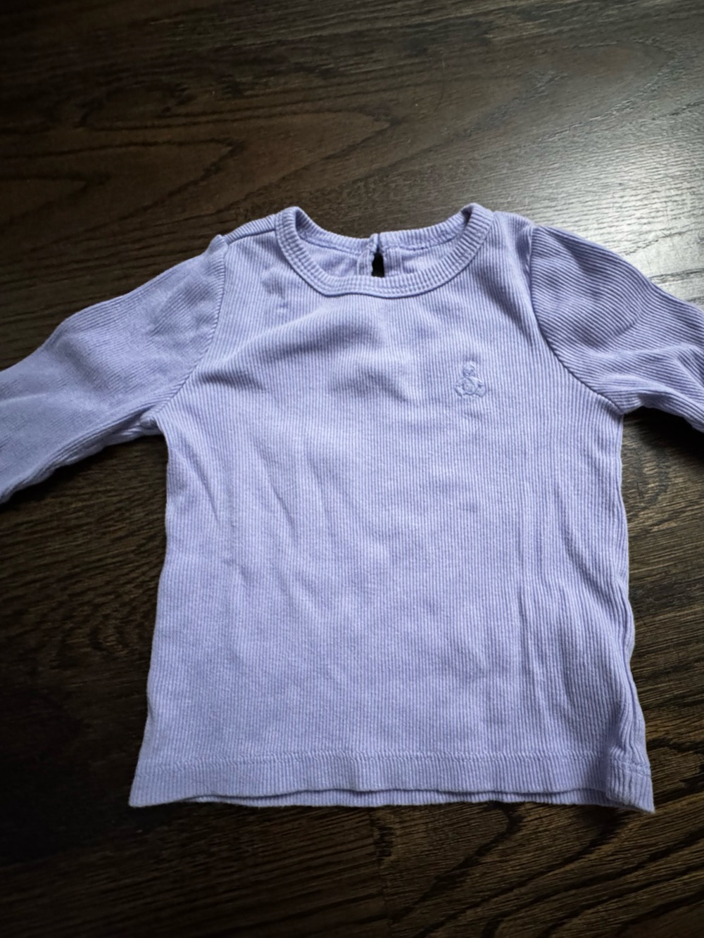 Gap Long Sleeve Ribbed Top - Light Lavender